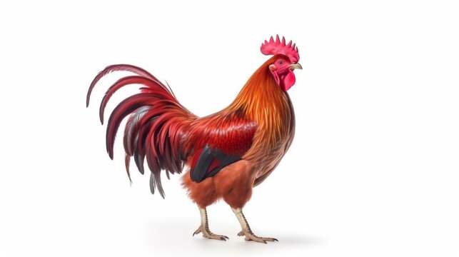 promt a Rooster head and feet are visible photo reali.Generative AI