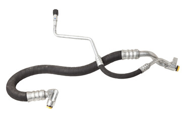 Air conditioning hose for supplying refrigerant or oil for cooling air or heated parts of cars and...