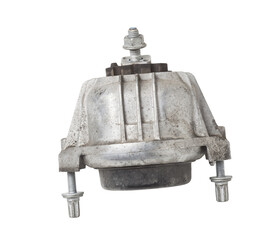 Metal bracket - a supporting part or structure used to mount car elements on a white isolated...