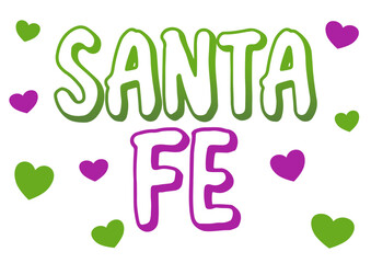 Santa Fe - ideal for websites, emails, presentations, greetings, banners, cards, books, t-shirt, sweatshirt, prints, mug, Sublimation, Cricut	
 - obrazy, fototapety, plakaty