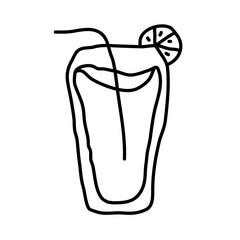 fresh juice of vocation traveling doodle icon