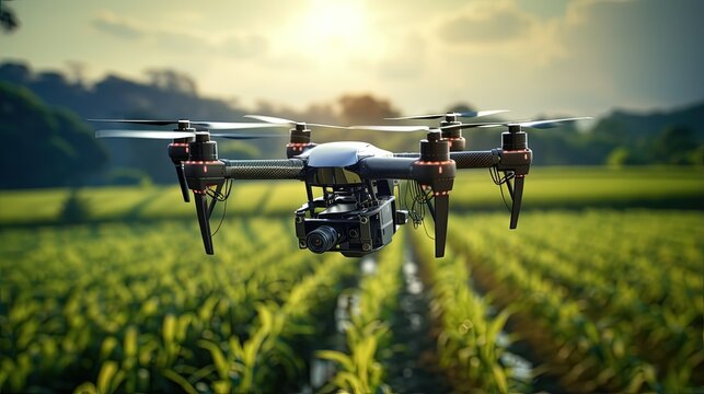 Using drones and NIR imaging to create field health maps for rice crops