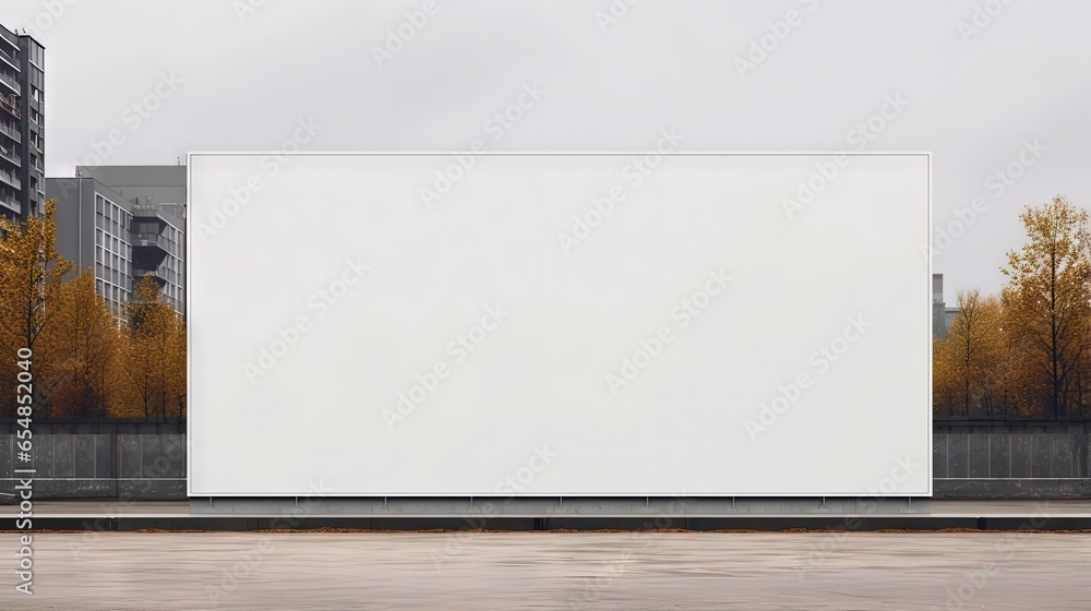 Poster billboard template for 3d advertisement rendering