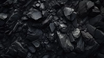 Fototapeten Coal as energy source for industry viewed from above © vxnaghiyev