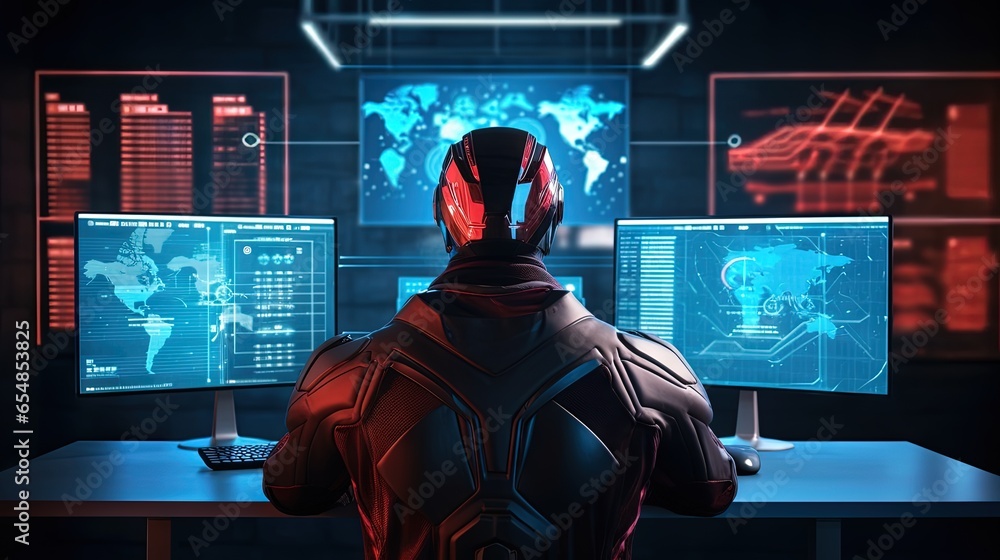 Poster Users express concern about using AI technology on a virtual computer screen due to potential malware or hacking risks highlighting the importance of cyber security and tech caution