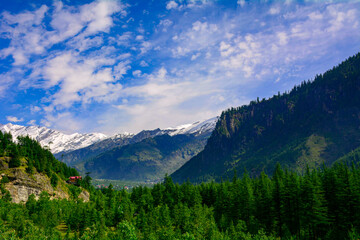 Beautiful Himalayan village during spring