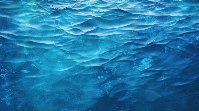 Blue water caustics background seen from above