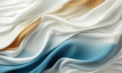 Obraz premium Colorful wavy background, luxurious fabric texture, abstract background design.