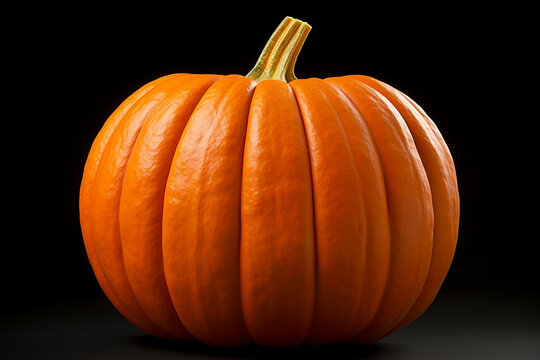 A picture of a pumpkin by itself on a white background, halloween celebrations image