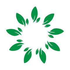 green circle leaf logo 