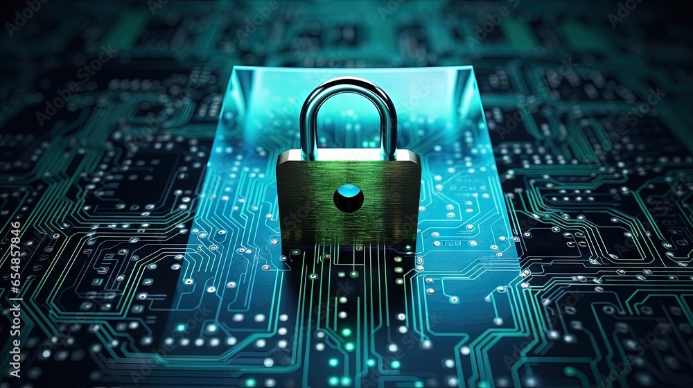 Poster Data protection encryption internet security secure user data business confidentiality