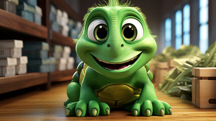 green alien monster HD 8K wallpaper Stock Photographic Image