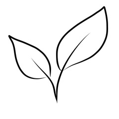 simple leaf drawing elements