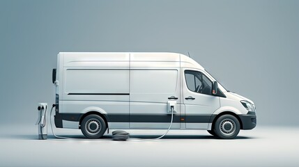 Connected charging cable for electric delivery van