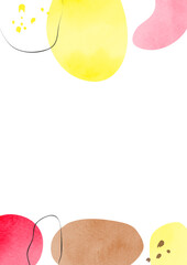 Obraz premium Minimalist watercolor mid century poster.