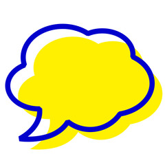 吹き出し、雲を表す2色スタイルのアイコン