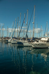 Ocean port  in Spain and luxury yachts