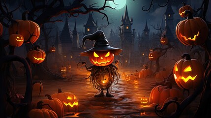 3D Halloween Illustration Spooky and Adorable