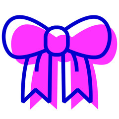 リボンを表す2色スタイルのアイコン