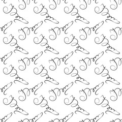 Seamless pattern of abstract signatures for textiles, texture, packaging and simple backgrounds