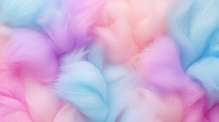 Colorful cotton candy in soft pastel color pattern background
