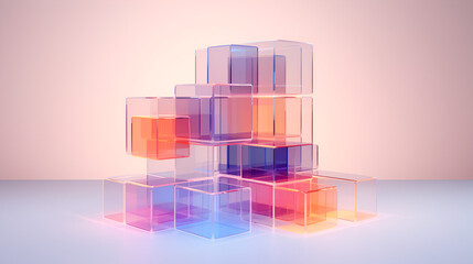 abstract colorful background 3d minimalist renders
