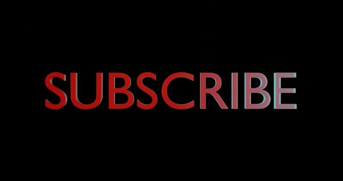 neon sign, animated subscribe text