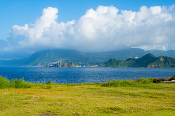 Beautiful seascape in Chaojing park of Keelung at Taiwan