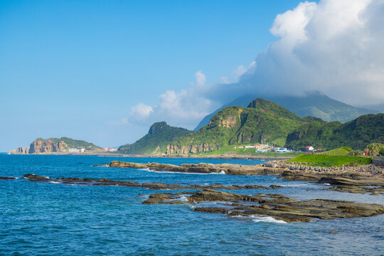 Beautiful seaside in badouzi of Keelung in Taiwan