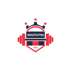 Obraz premium Wightlifting Logo Badge Design Template