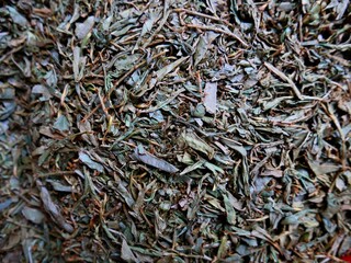 Basket full of tea at Cha Gorreana, Sao Miguel, Azores Islands, Portugal