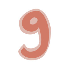 Number icon cartoon vector