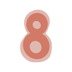 Number icon cartoon vector