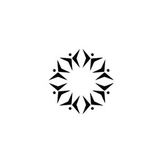 Human icon logo vector.