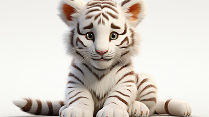 white bengal tiger HD 8K wallpaper Stock Photographic Image