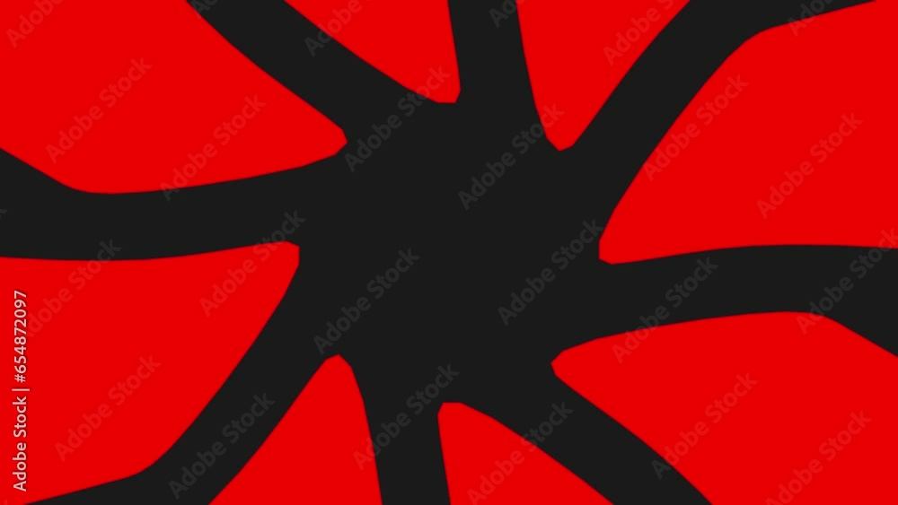 Poster gray-red circular background made of planes for intro editing. rendering animation.