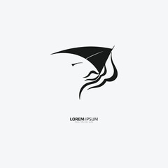 kite logo, kite icon, kite vector isolated on white background