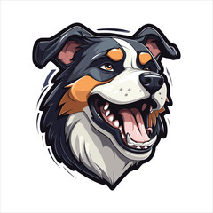 Vector dog head mascot logo template