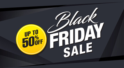 black friday sale banner layout design, vector ilustration