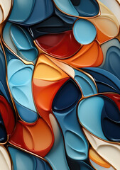 3d rendering Curve Dynamic Fluid Liquid Wallpaper. Light Pastel Cold Color Colorful Swirl Gradient Mesh