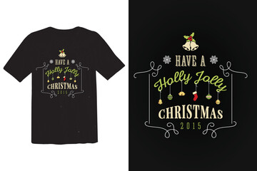  Christmas Day T-Shirt Design. I can't santa vector