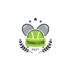Tennis Club Logo Badge Design Template