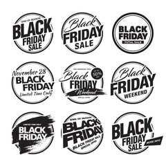 set of black friday sale layout design, vector ilustration
