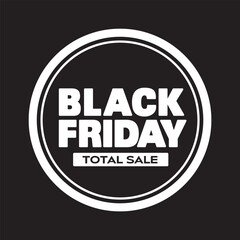 black friday sale badge, vector ilustration