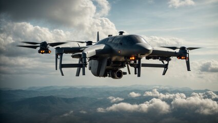 A military drone equipped with the latest technology