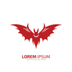 minimal and abstract logo of bat icon bat vector silhouette isolated design art