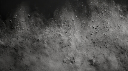 gravel projection, stone, dusty environment captured in black and white