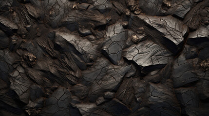 detailed close-up of the intricate textures and patterns of a pile of wood, bark of a tree, brown stone wallpaper