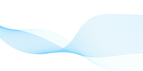 Abstract colorful wave and curve lines with technology background. Abstract frequency sound wave technology and science background. Wavy banner, template design. - obrazy, fototapety, plakaty