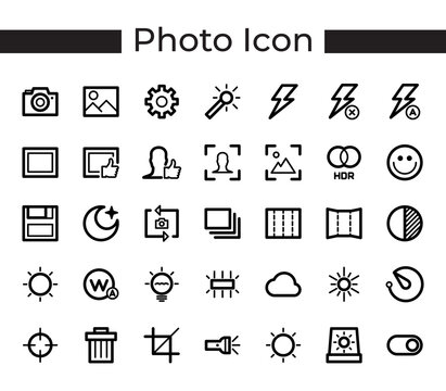 A Simple Set of Photo-Related Vector Icons Contains such icons as Edit, Print, Enhance Image, and more. vector icons